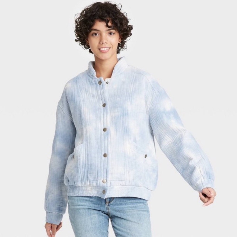 Universal Thread | Women's Tie Dye Blue 100% Cotton Cloth Jacket | Size M